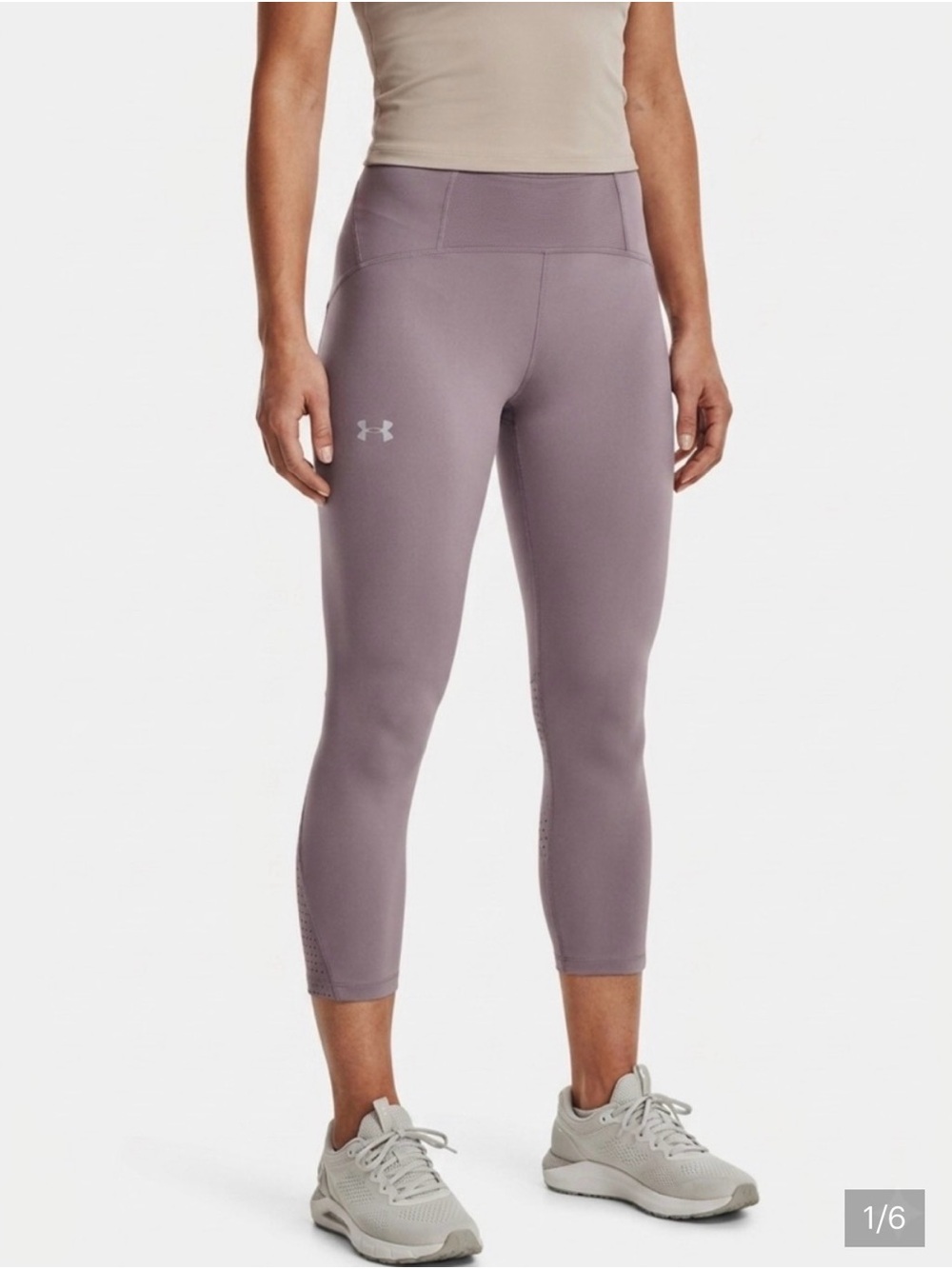 Under Armour Women's High-Rise 7/8 Leggings in Mauve